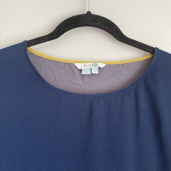 Boden Felicity Mixed Media Long Sleeve Color Block Silky Top Size 6 Artsy - Picture 2 of 9